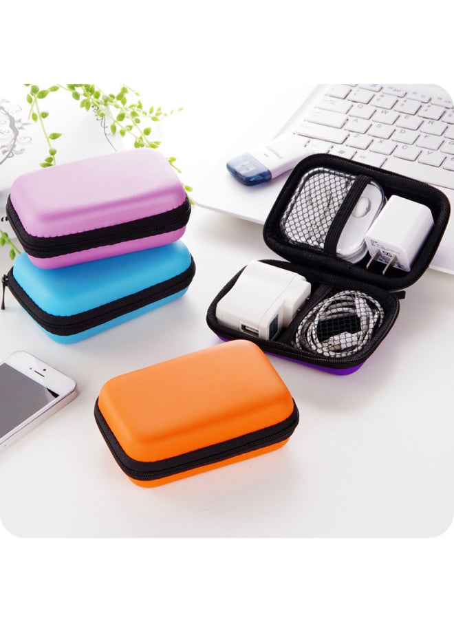 Generic - Coin Purse With Zipper Rectangular Data Cable Earphone Bag Key Packaging Coin Small Bag Change Storage Bag-Color:Sky Blue# C06N4# - Image 1
