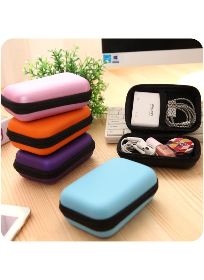 Generic - Coin Purse With Zipper Rectangular Data Cable Earphone Bag Key Packaging Coin Small Bag Change Storage Bag-Color:Sky Blue# C06N4# - Image 1