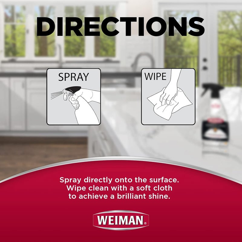 Weiman Quartz Countertop Cleaner and Polish - Clean & Shine Your Quartz Countertops Islands and Stone Surfaces with UV Protection - Image 4