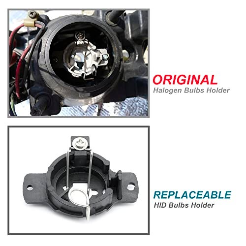 Mingrui test 2Pcs H1 HID Headlight Bulb Holder Retainers Adapter for Ni.ssan Skyline GT-R R32 240SX Silvia S13 Cefiro A31 JDM Spec H1 HID Headlight Bulb Holder Retainers Socket Clip - Image 2