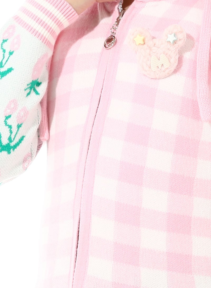 Andora Girls Checker Knitted  Sweater - Image 5