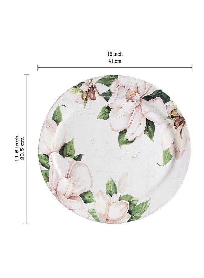 Bico Magnolia Floral Ceramic 40cm Oval Platter, Microwave & Dishwasher Safe - Image 2