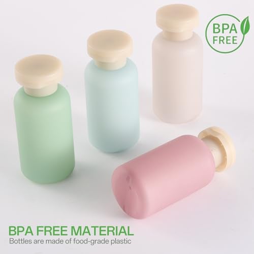 YNSHOUNA 18 Pack Travel Bottles for Toiletries, TSA Approved Leak Proof Refillable Plastic Travel Containers, BPA Free Travel Essentials for Shampoo Conditioner Lotion Liquids, Airport Carry On Accessories - Image 3