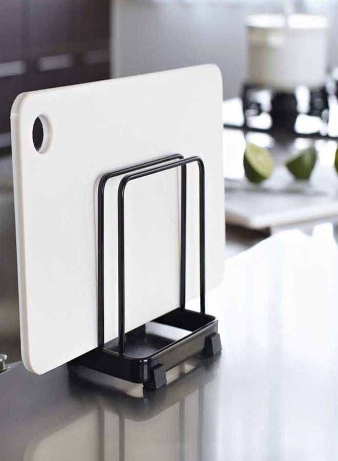 MINGFANITY Cutting Board Organizer, Cutting Board Holder Rack, Baking Cookie Pan Sheets for Cabinet Storage or Kitchen Counter (Black) - Image 5