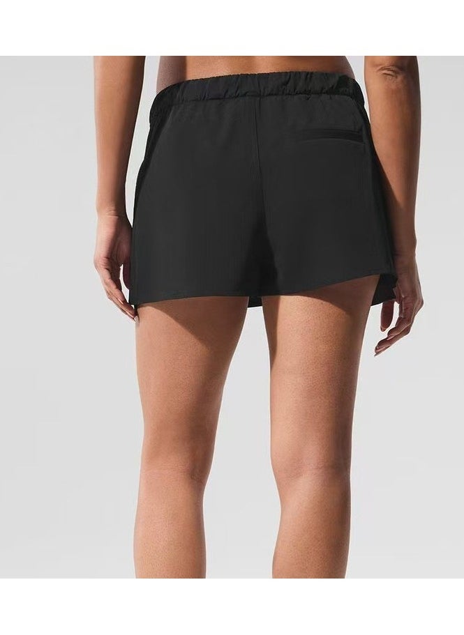 alo - ALO sports water-cooled quick-drying yoga shorts with pockets, running anti-exposure fitness shorts - Image 1