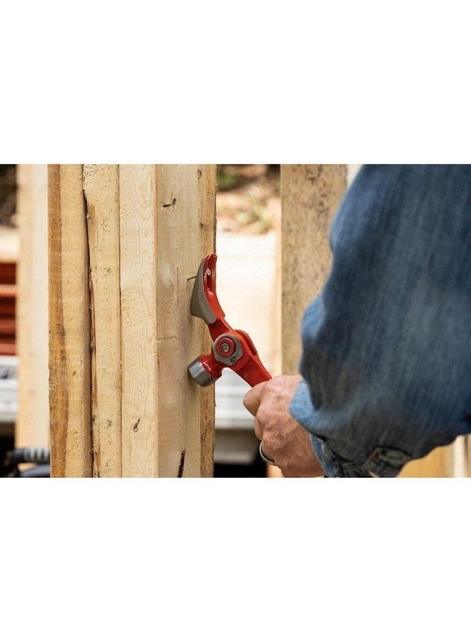 كريسنت مطرقة مخلبية فولاذية مع آلية الضبط المفصلي بمقبض مبطن مريح أحمر وأسود 18 أونصة CINDEX18 - Image 4