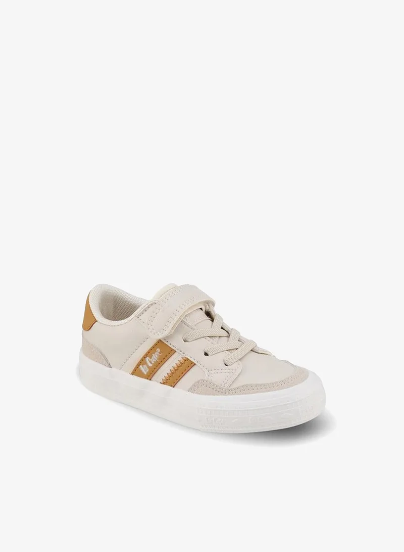 لي كوبر Boys Logo Print Lace-Up Ankle Sneakers