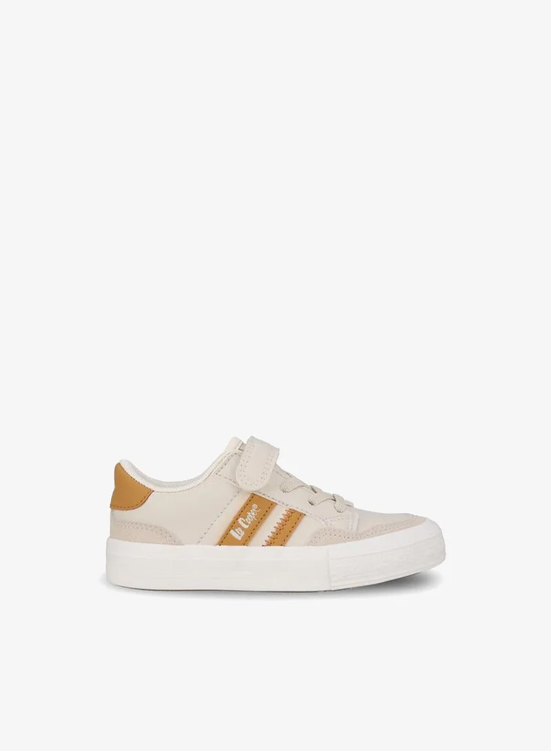 لي كوبر Boys Logo Print Lace-Up Ankle Sneakers