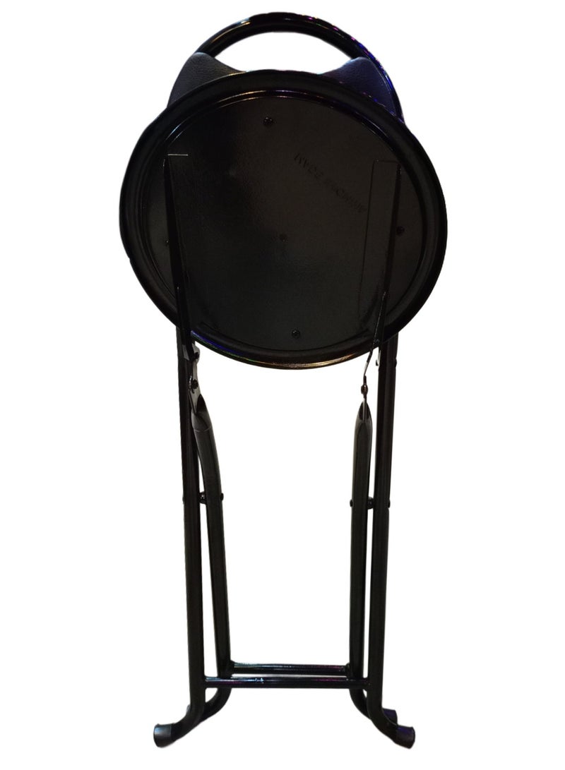 Metal prayer chair made of iron for prayer, for the elderly, and for the kitchen - foldable - highly durable, can bear up to 150 kg - fully imported - black color - Image 5