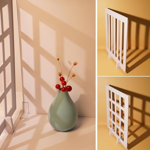 Yoocheese Product Photography Photo Props Food Jewelry Makeup and Small Product Flat Lay Photoshoot Backdrops 2pcs Light and Shadow Boards for Table Top Product Phogography12x115inch - Image 1