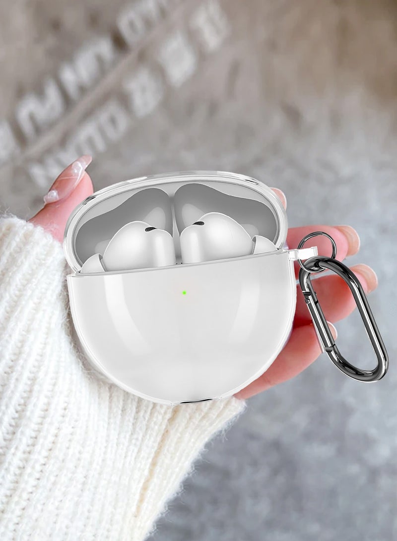 CATANES TPU Protective Cover for Freebuds 7i Case - with Lightweight Slim Design and Metal Keychain - Clear - Image 5