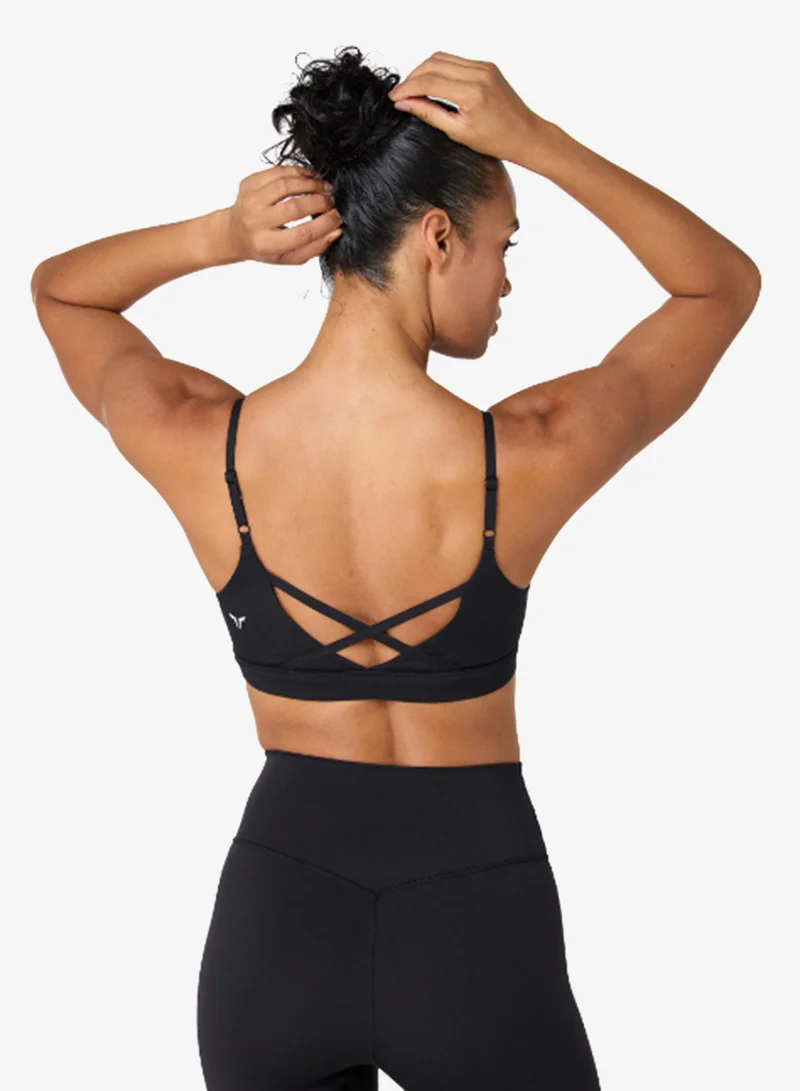 Squatwolf BLACK Strappy Logo Bra for Women | Best Price UAE
