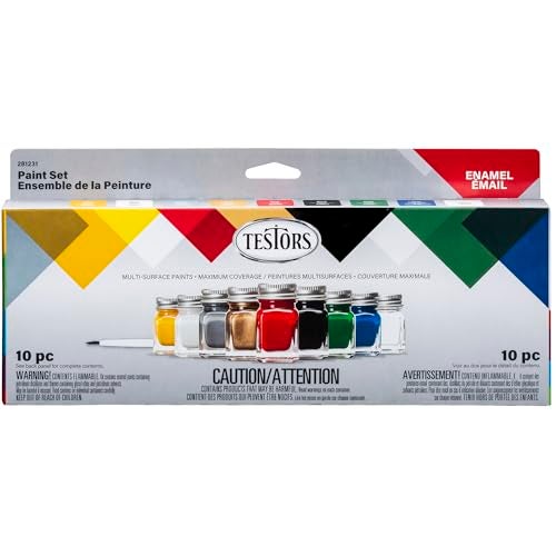 Testors 281231 Enamel Paint Set, 10 Piece Set - Image 1