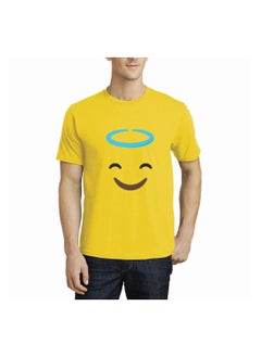 PRINTSHOP4ME Adult Yellow Smiley Face T-Shirt Unisex Round Neck Short Sleeve Cotton T-Shirt-Soft And Comfortable Tshirt  - Image 5