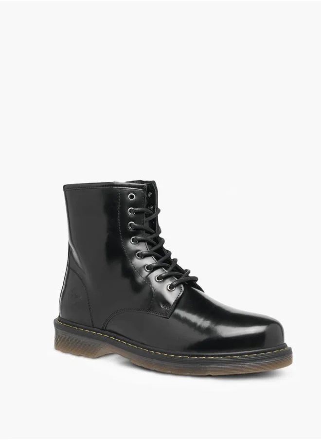 Lee Cooper Men's Solid Chukka Boots with Zip Closure