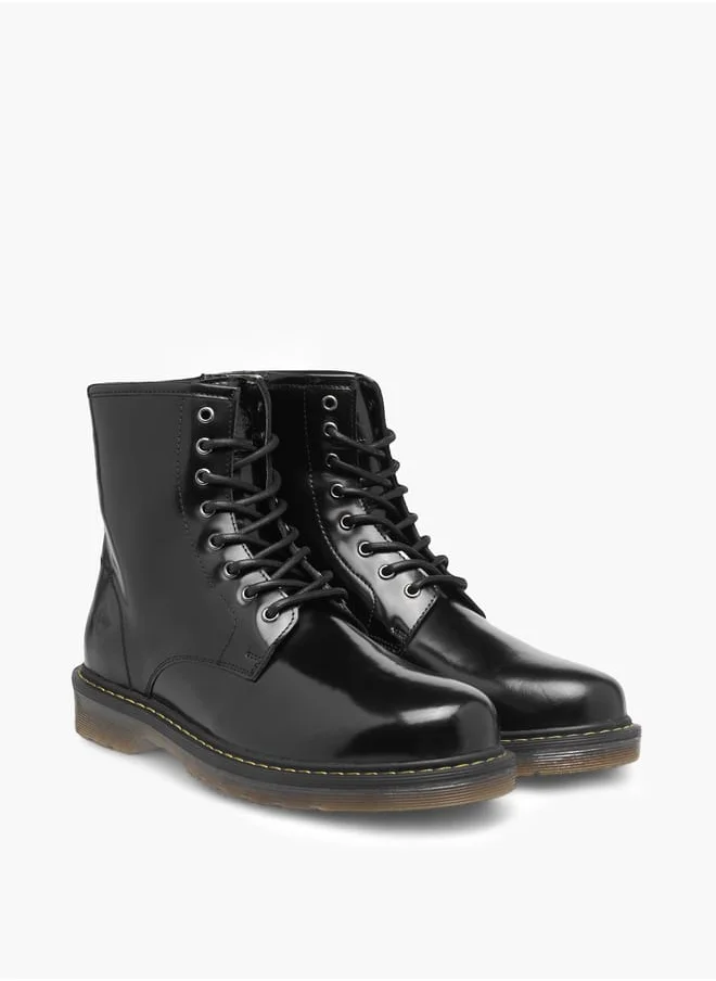 Lee Cooper Men's Solid Chukka Boots with Zip Closure