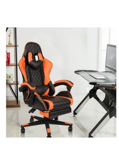 EMZJ LED Gaming Chair Ergonomic OfficeChair Racing Style High-Back Desktop PC Computer GamingChair Adjustable Height SwivelChair with Footrest, Headrest and Lumbar Support  - Image 3