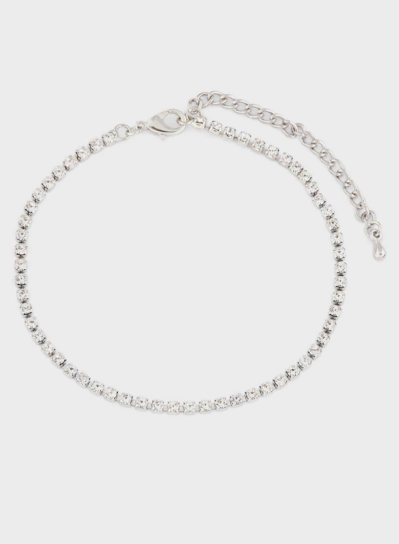 ELLA Layered Heart Charm Anklet - Image 4