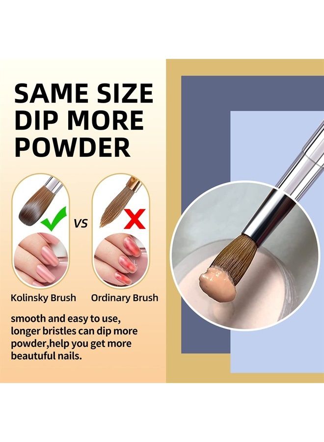 GSWOI 100% Kolinsky Acrylic Nail Brush, pure handmake Round Shape (Size # 6/8/10/12/14) Acrylic Art Brush for Nail Acrylic Application, Professional Nail Art Brush Manicure for Women (#8) - Image 3