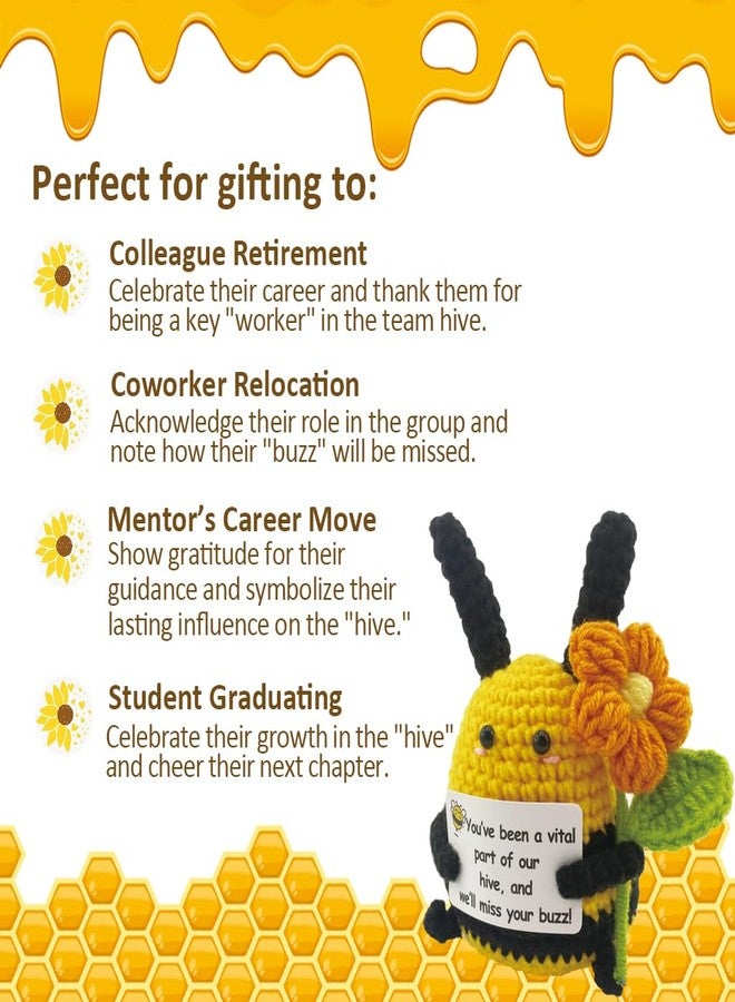 Lowealuk Coworker Leaving Gifts for Women Men, Going Away Gifts, Gift for Farewell Retirement Goodbye, Appreciation Gift for Leaving Coworker Friend Neighbor Teammate, Positive Bee with Card (Upgraded Version) - Image 3