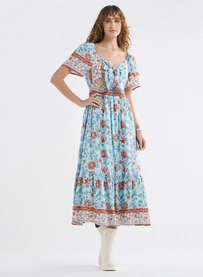 Splash FAV Floral Print Midi Dress