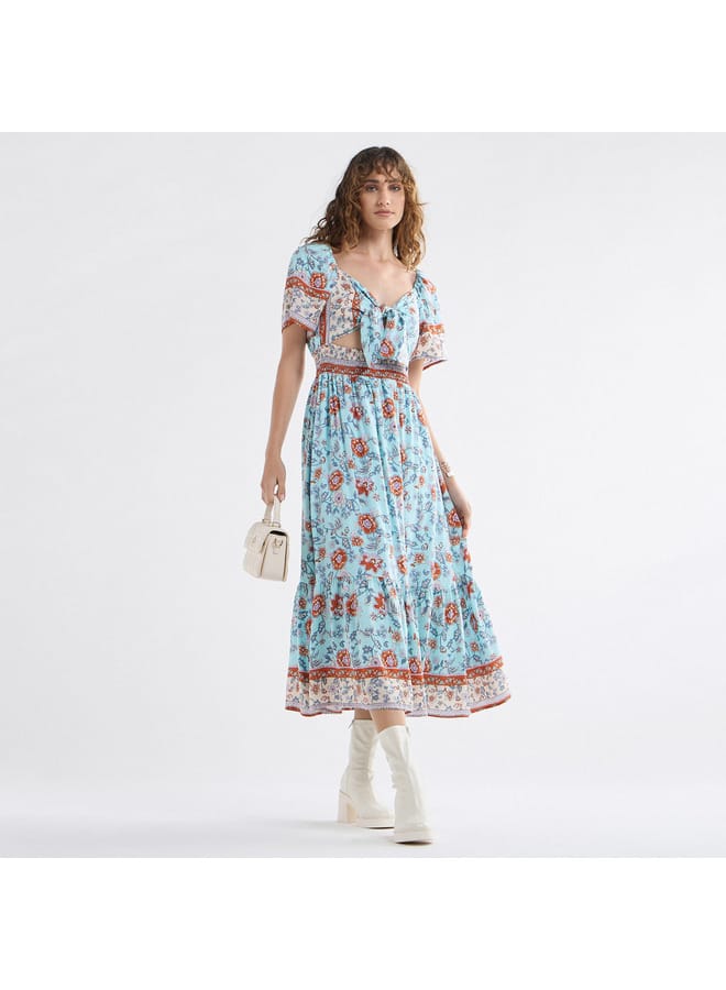 Splash FAV Floral Print Midi Dress  - Image 1