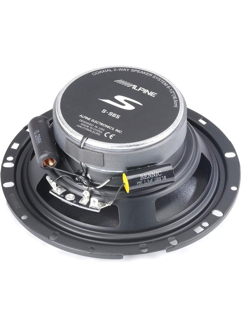 Alpine S-s65 6.5 Inch Coaxial Power Full Speakers