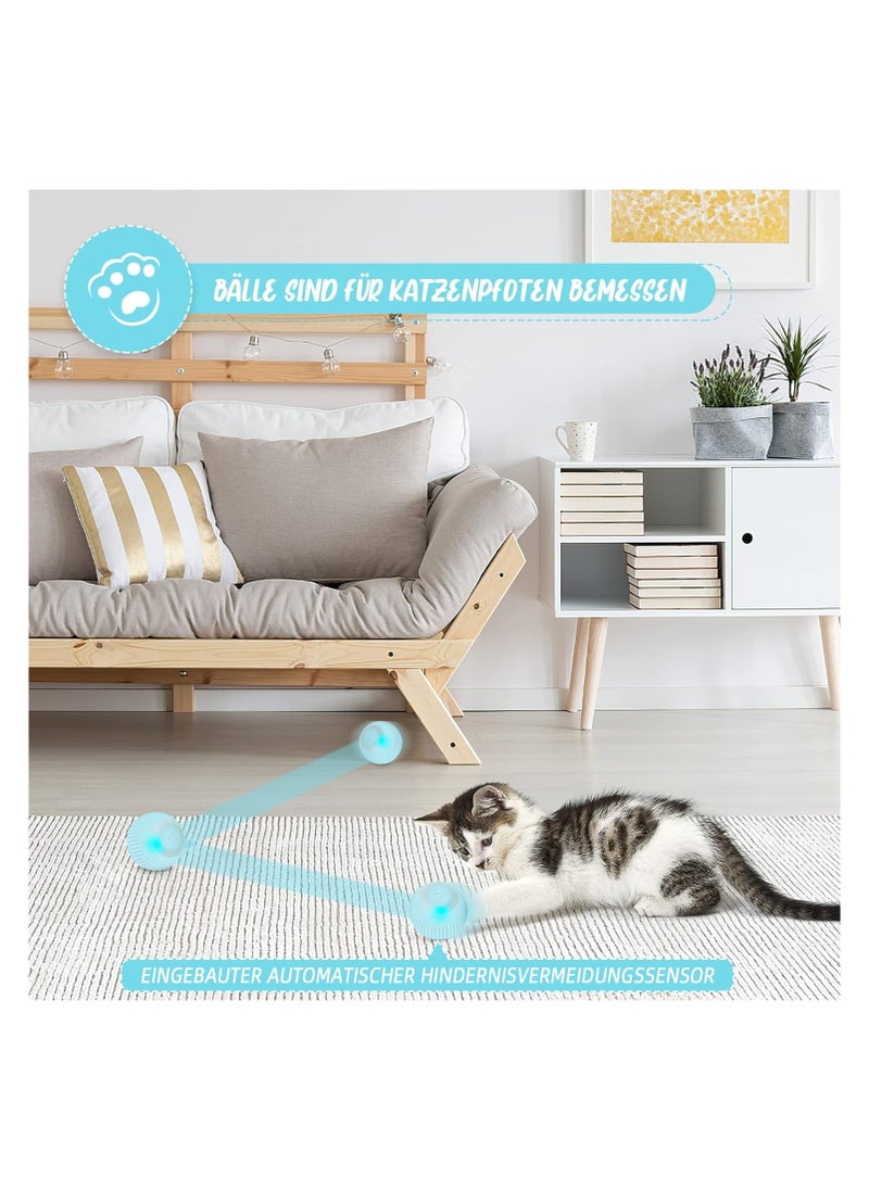 A.M - Interactive Cat Toy, Electric Ball with LED Light, Cat Toy, Self-Busy Intelligence, 360 Degree Ball, USB Rechargeable Stimulation, Hunting Drive for Cats, Kittens - Image 1