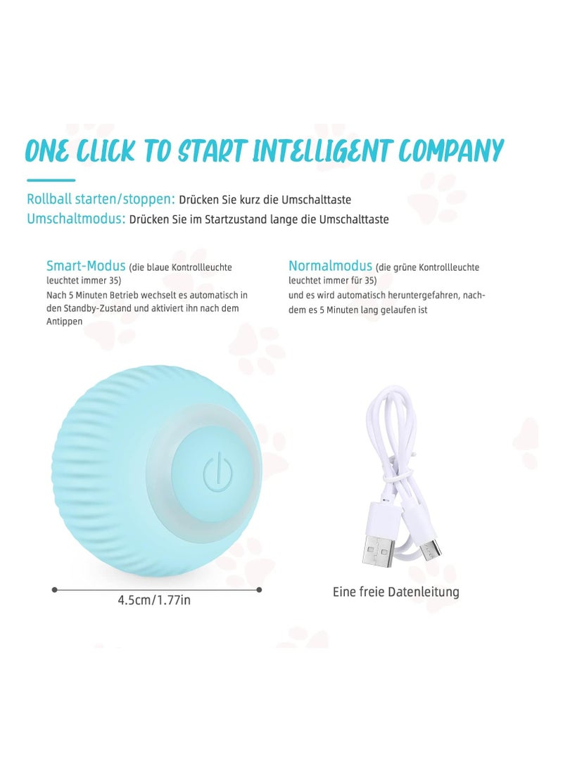 A.M - Interactive Cat Toy, Electric Ball with LED Light, Cat Toy, Self-Busy Intelligence, 360 Degree Ball, USB Rechargeable Stimulation, Hunting Drive for Cats, Kittens - Image 1