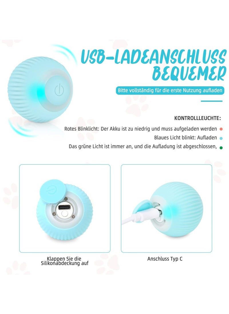 A.M - Interactive Cat Toy, Electric Ball with LED Light, Cat Toy, Self-Busy Intelligence, 360 Degree Ball, USB Rechargeable Stimulation, Hunting Drive for Cats, Kittens - Image 1