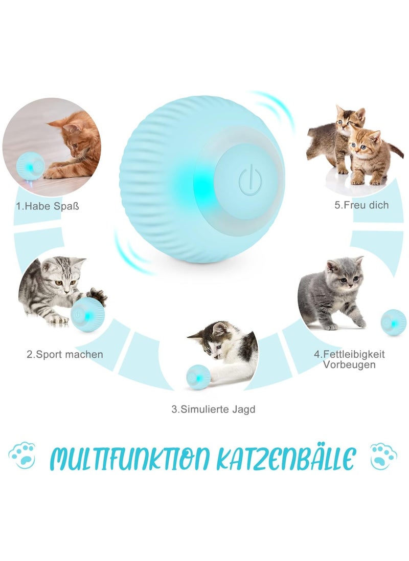 A.M - Interactive Cat Toy, Electric Ball with LED Light, Cat Toy, Self-Busy Intelligence, 360 Degree Ball, USB Rechargeable Stimulation, Hunting Drive for Cats, Kittens - Image 1
