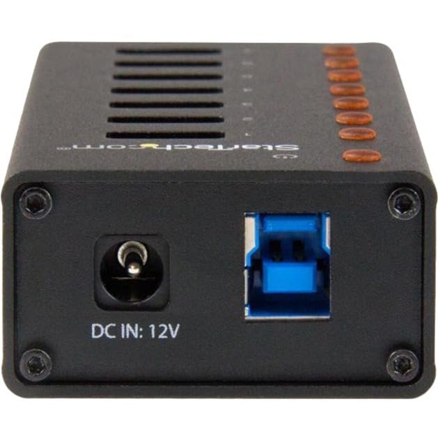 StarTech.com 7 Port USB 3.0 Hub (5 Gbps) - Metal Enclosure - Desktop or Wall Mountable - Rugged & industrial Powered USB Expander and Splitter Hub (ST7300U3M) - Image 4