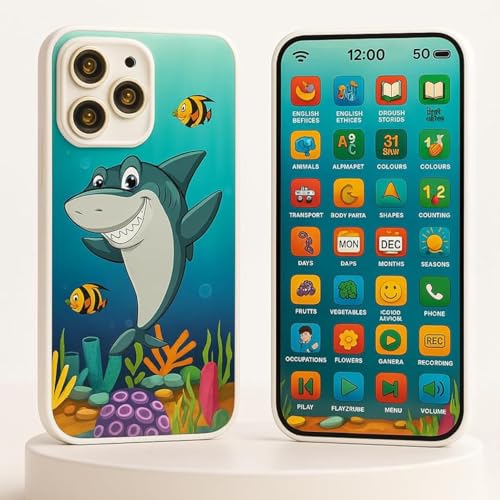 Mashes Educational Phone Toy for 2-12 Years Kids Rechargeable 24 Modes Talking Baby Smart Phone Mobile Toy for Boys Girls Christmas Gift Birthday Surprise (Hindi & English Version) - Image 1