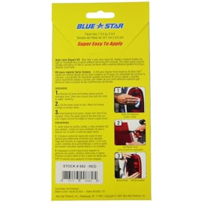 طقم إصلاح عدسات السيارات 882، 44 لون أحمر ناعم - Image 4