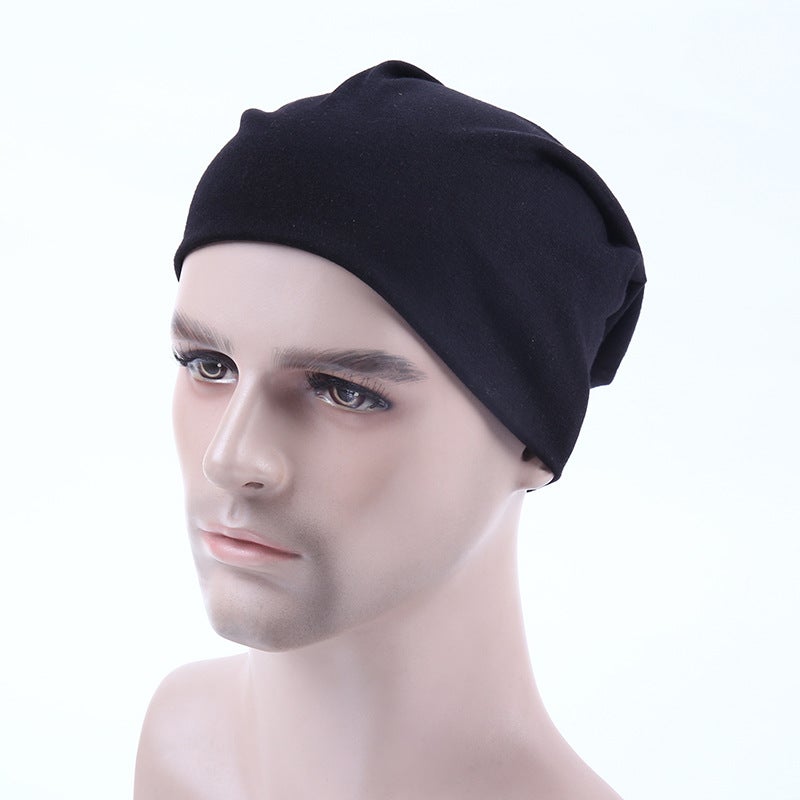 Unisex Candy-Color Dome Knit Caps Lightweight 9 Black  - Image 1