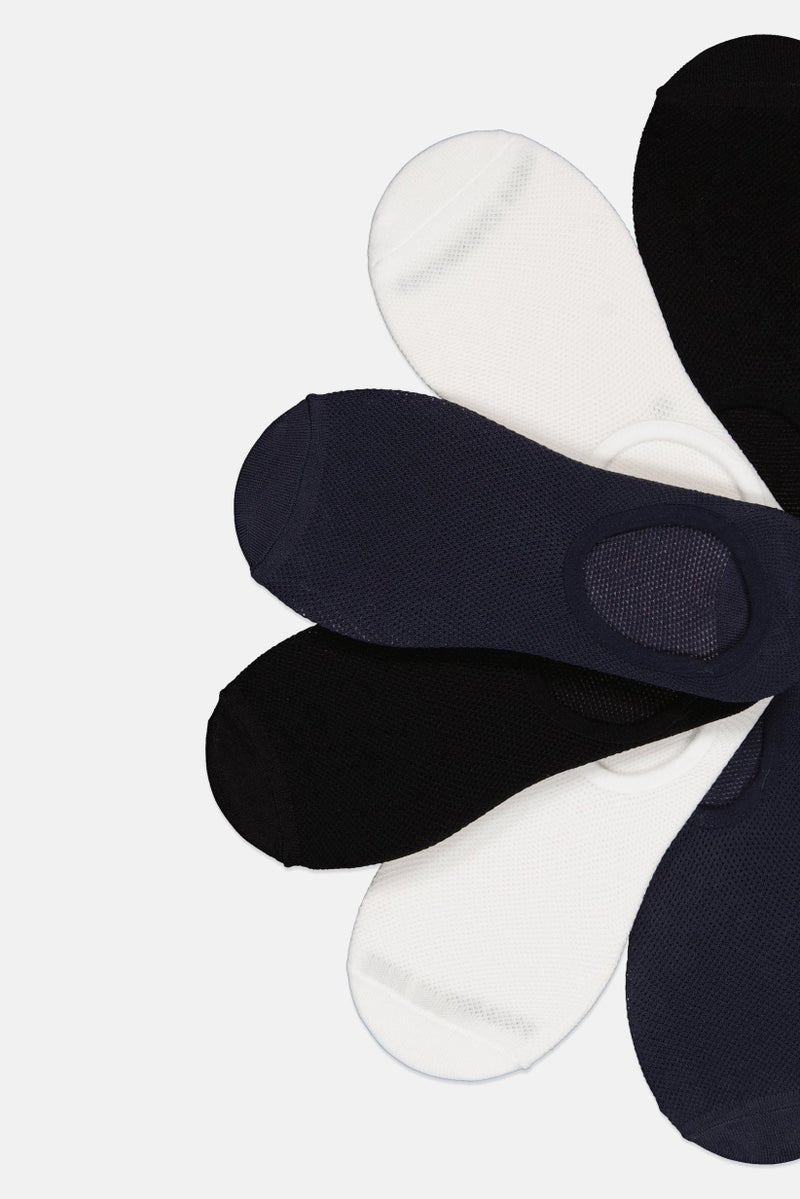 Ben Sherman Men 6 Pairs Brand Logo Silicone Heel Socks, Multicolor  - Image 3