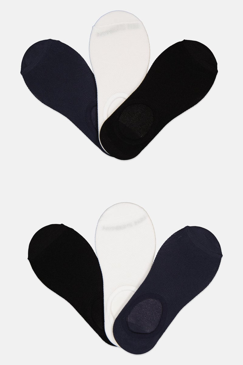 Ben Sherman Men 6 Pairs Brand Logo Silicone Heel Socks, Multicolor  - Image 1