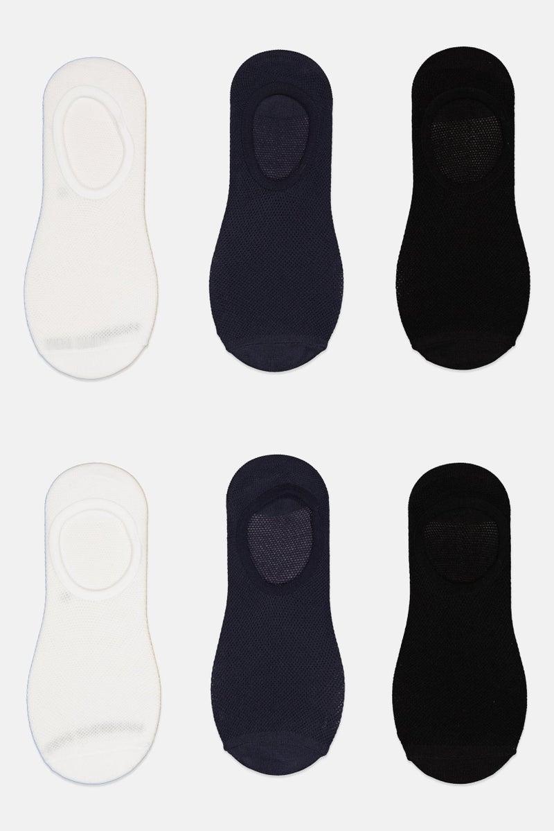 Ben Sherman Men 6 Pairs Brand Logo Silicone Heel Socks, Multicolor - Image 4