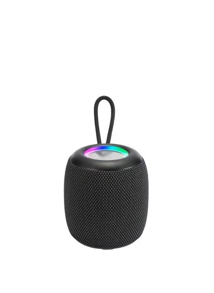 XS-607 Speaker Outdoor - Colorful Light - Super Bass - Multi output - Support TF Card / Support USB Input / Type-C Charging - Black