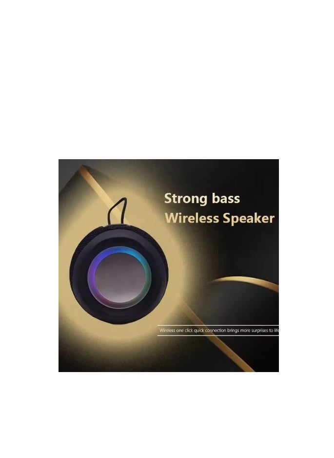 XS-607 Speaker Outdoor - Colorful Light - Super Bass - Multi output - Support TF Card / Support USB Input / Type-C Charging - Black