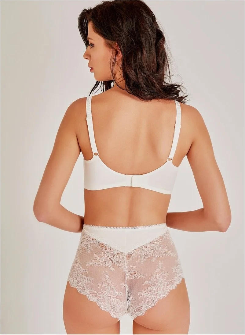 ماجيك فورم 6689 Lace Hollow Drawstring Bra - Ecru