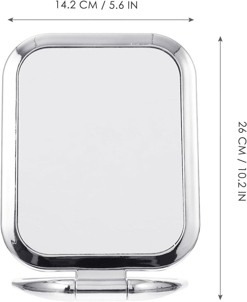 Double Sided Makeup Magnifying Mirror Folding Travel Vanity Mirror with 26cm X 20cm for Personal Care and On-the-go Use - Image 2