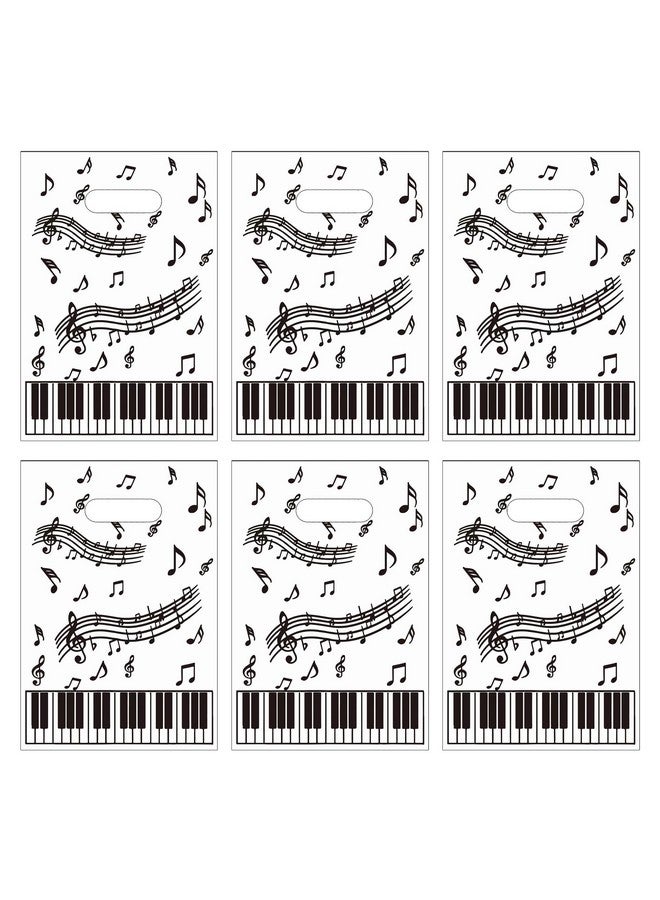 CupaPlay 50PCS Piano Notes Party Decorations Goodie Favor Plastic Bags Piano Notes Theme Party Supplies Decorations Music Birthday Baby Shower Birthday Bag - Image 1