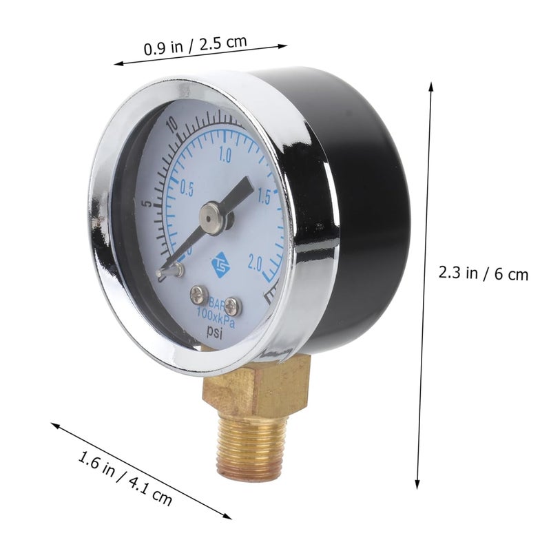 Y50I 0 30 PSI Vacuum Pressure Gauge for Air Compressor Water Oil Gas Accurate Sturdy - Image 3