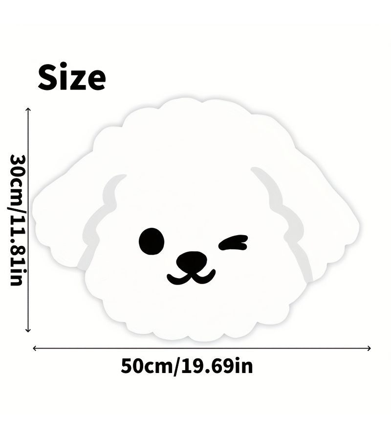 Dog Face Diatomaceous Earth Pet Feeding Mat Non Slip Absorbent For Cats Dogs - Image 3
