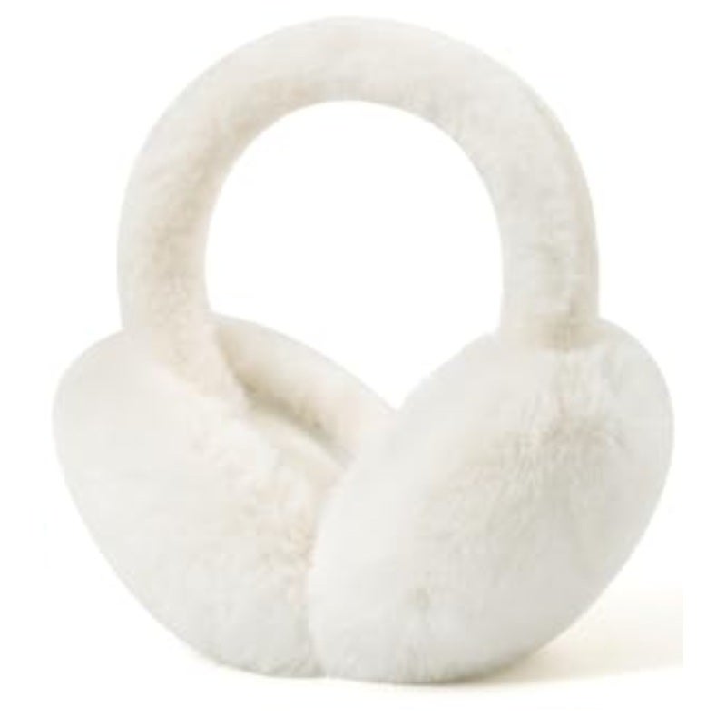 Women Winter Ear Muffs: Premium Faux Fur, Foldable Lightweight, Snug Windproof Warm Earmuffs - Portable Cold Weather Ear Warmer for Outdoor Activities, Holiday Gifting - Image 1