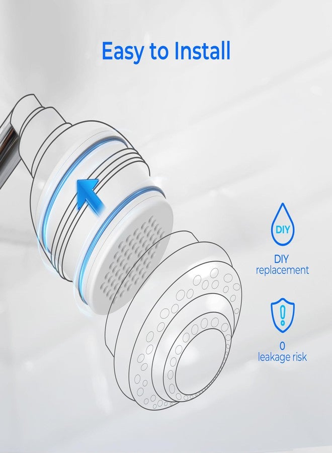 ووتر دروب فلتر دش Waterdrop WHR-140 بديل لمرشح مياه رأس الدش Culligan® WHR-140 وWSH-C125 وISH-100 وHSH-C135، مع مادة ترشيح KDF المتقدمة، عبوة من 3 قطع - Image 5