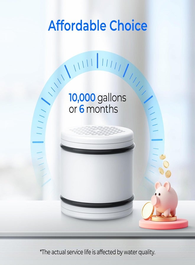 ووتر دروب فلتر دش Waterdrop WHR-140 بديل لمرشح مياه رأس الدش Culligan® WHR-140 وWSH-C125 وISH-100 وHSH-C135، مع مادة ترشيح KDF المتقدمة، عبوة من 3 قطع - Image 4