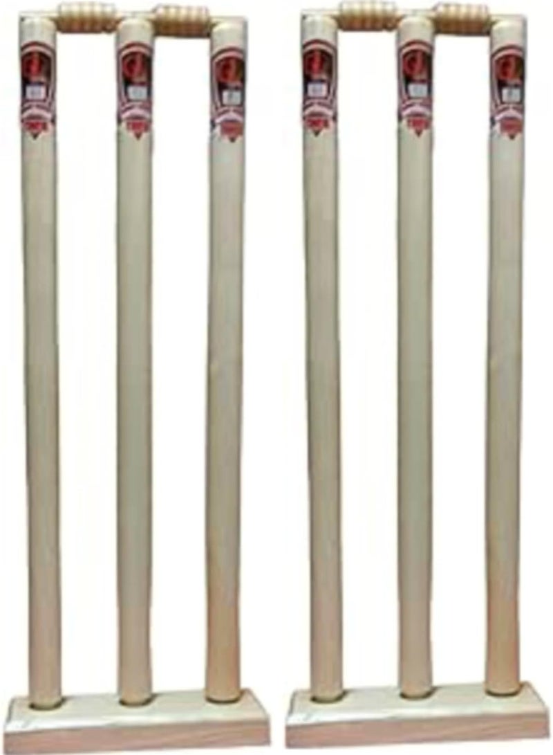 Generic Wooden Cricket Wicket Stumps (Set of 2) – Durable & High-Quality  - Image 1