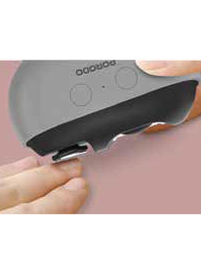 porodo Lifestyle Multi-Function Electric Nail Clipper with Nail Clip Storage and LED Flashlight / Fingernail Cutter / Rechargeable Nail Trimmer / Suitable for Kids, Adults and Seniors - Grey - Image 4